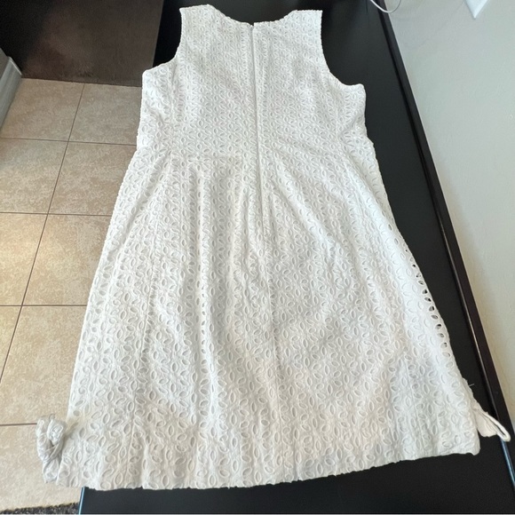 Lilly Pulitzer Melani eyelet Shift Dress 100% Cotton fully lined white Size 10 - Picture 9 of 15
